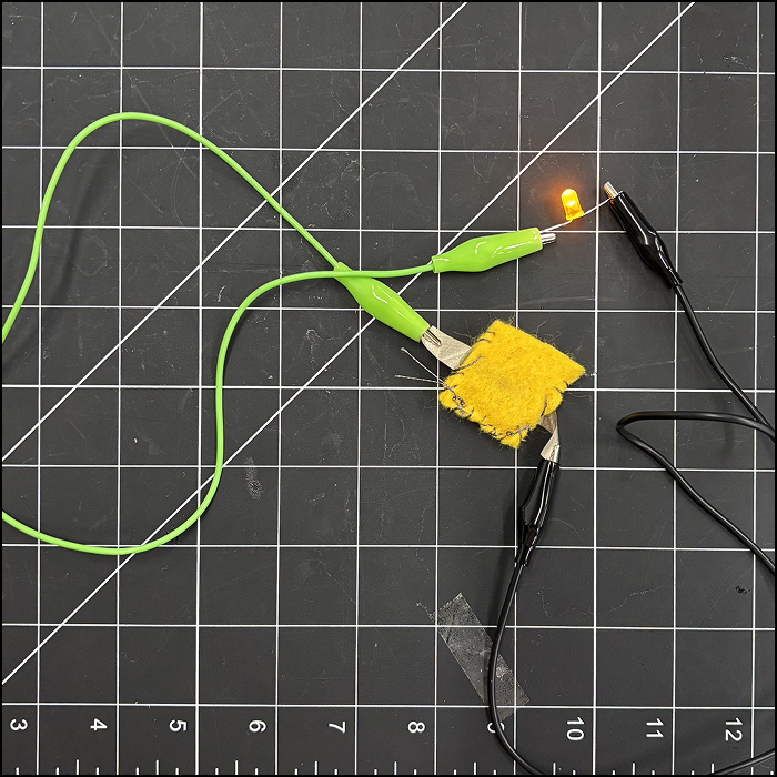 This time I tried experimenting directly with the LED.