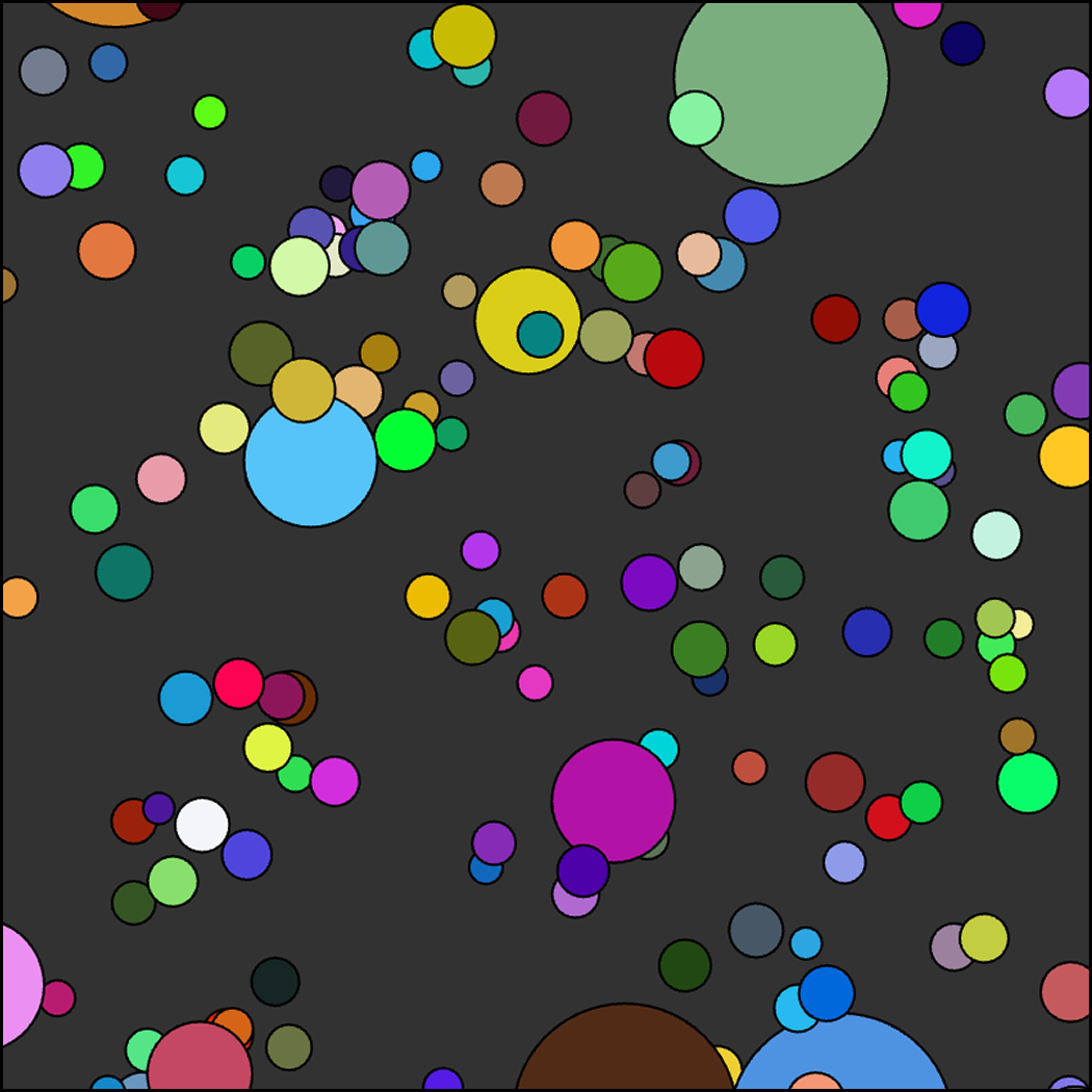Using the typing audio I had, I used point shapes that correspond to every typing sound. The louder the sound, the bigger the size of the circle.