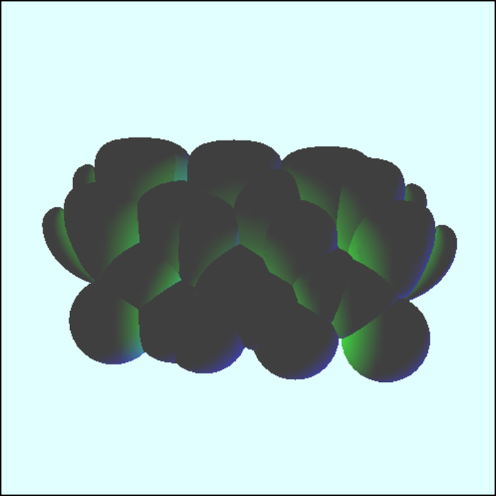 I reused the model from my project 2 again and an interesting effect happened: since the distance is very close, the models created the shape of a cloud.