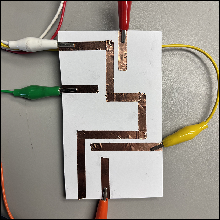 I made straight lines that extrude out of all sides of paper.