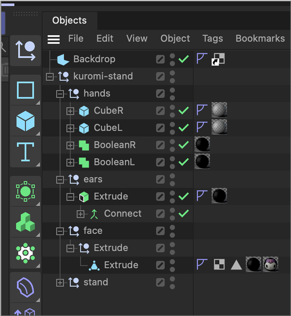 Object manager of the Kuromi phone stand.