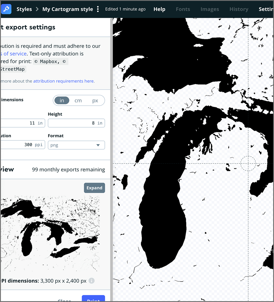 Exporting picture as a transparent background png.