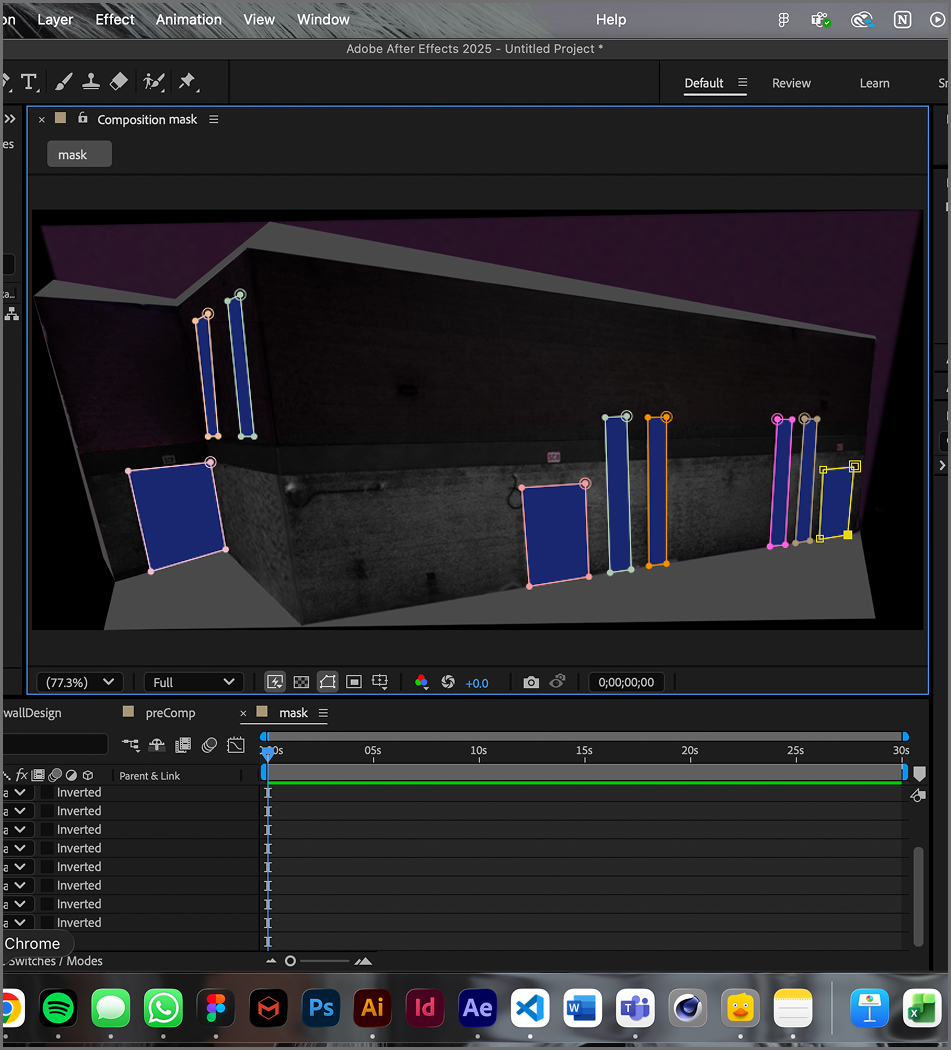 Using Pen Tool to outline all spaces I need to subtract.