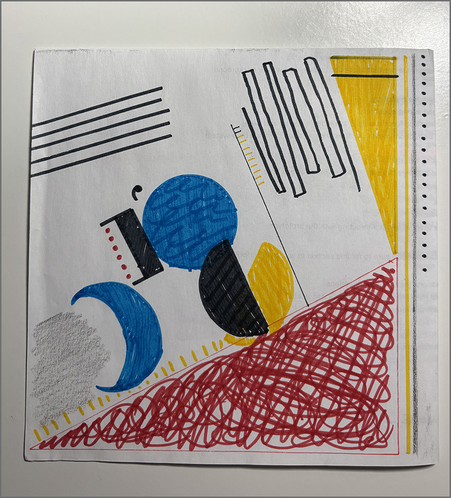 I used the template at ideas.ted.com where a step-by-step tutorial of 'how to draw your selfie' is provided. Markers and color pencils were used, then redrawn in a drawing app.