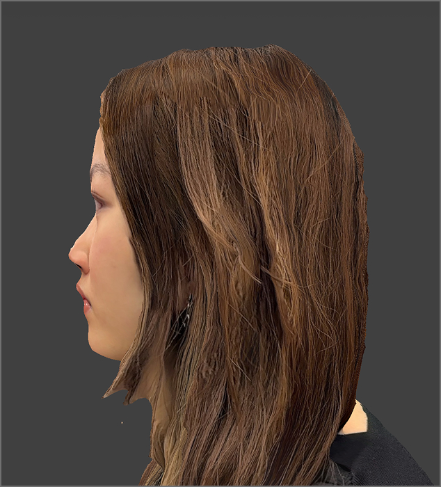 Side view of my face. My features are captured but the details were not quite there.