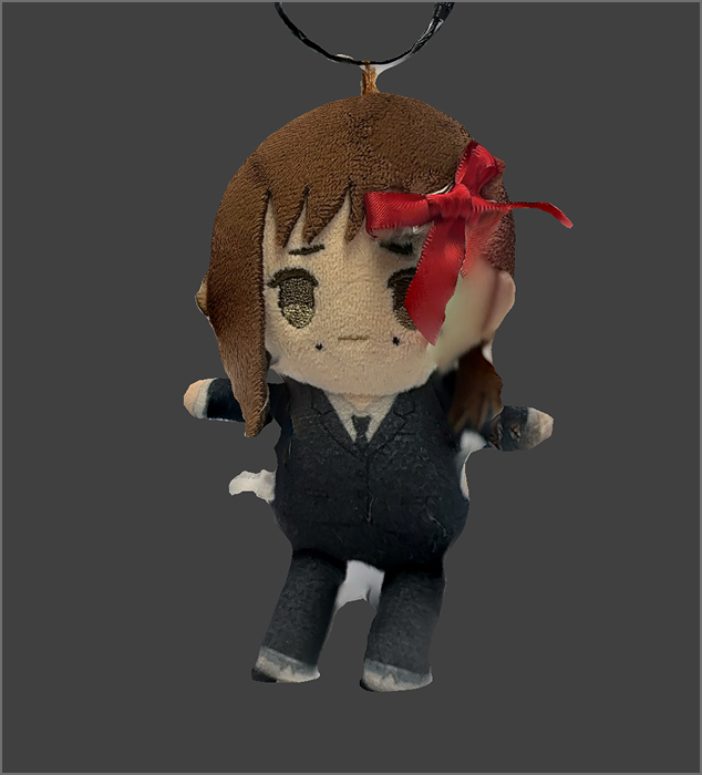 I 3D scanned my plushie that's tied to a loop and a string. The total attempts of this plushie is 5 times. The main problem were the lighting and me struggling to capture the side perfectly. 