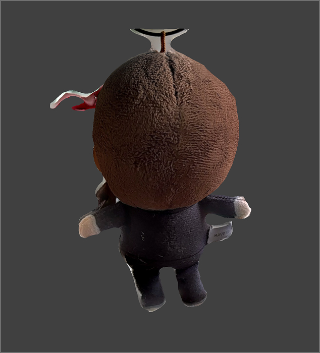 Back view of the plushie. It is a little dark but all the details are there.