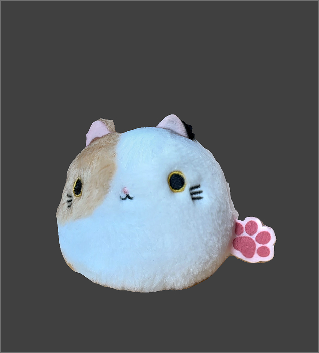 Another attempt of scanning the plushie. I didn't have the paper this time, and the bottom of the plushie seem to be sticking to the ground (wooden flooring).